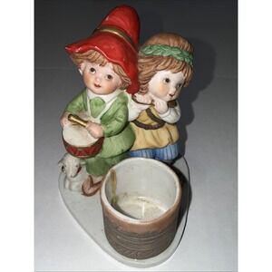 Porcelain Luvey Friends 1979 Figurine Votive Candle Holder